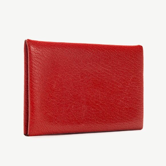Hermes Calvi Vermillion Chevre Mysore Leather Card Holder - Picture 3 of 9